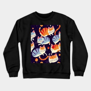 Colorful Cats. Perfect gift for Cats Lovers or for National Cat Day, #18 Crewneck Sweatshirt